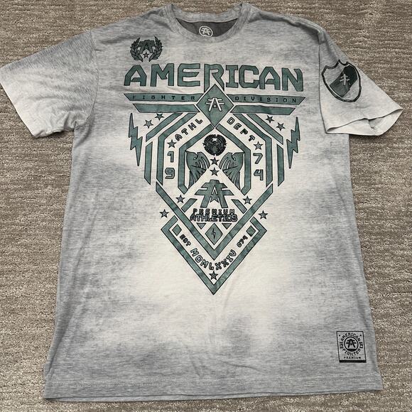 American Fighter Other - American Fighter Shirt Mens Xl Gray Green MMA Mixed Martial Arts Short Sleeve